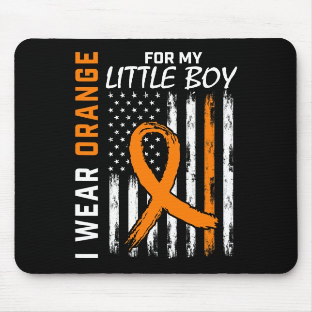 Orange für meine Sohn Little Boy Leukemia Cancer A Mousepad (Vorne)
