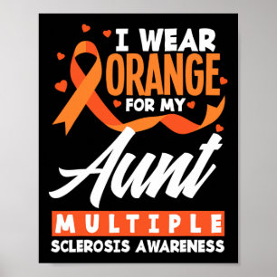 Orange für meine Tante Multiple Sklerose Awarene t Poster