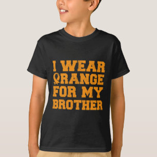Orange für meinen Bruder Leukämie Bewusstsein Kreb T-Shirt