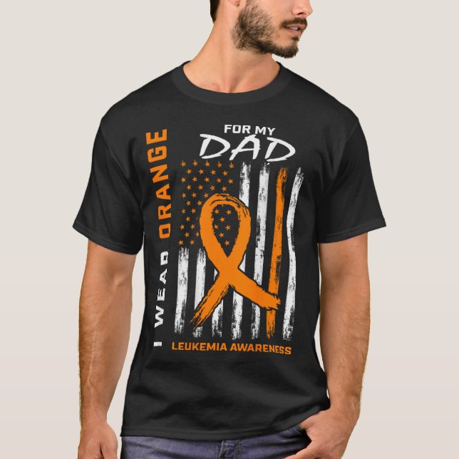 Orange für meinen Vater Leukämie Bewusstsein Ameri T-Shirt (Vorderseite)