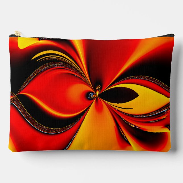 Orange Fury Fractal  Zubehörtasche (Vorderseite)