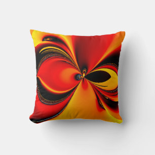 Orange Fury Fraktal American Mojo Pillow Kissen