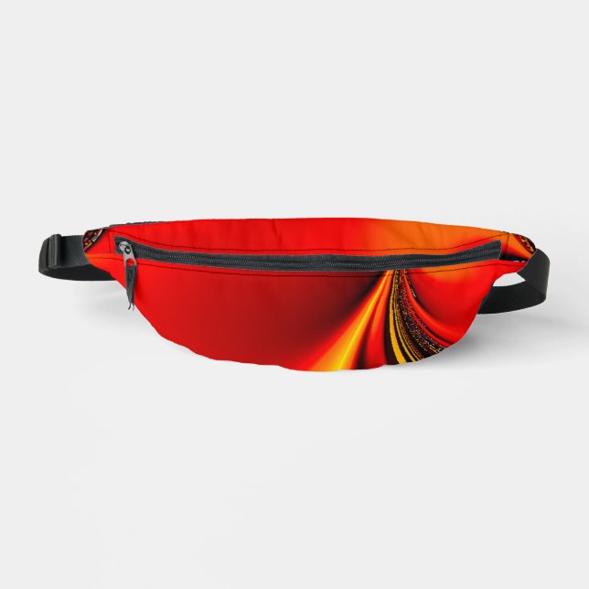 Orange Fury Fraktal  Bauchtasche (Vorderseite)