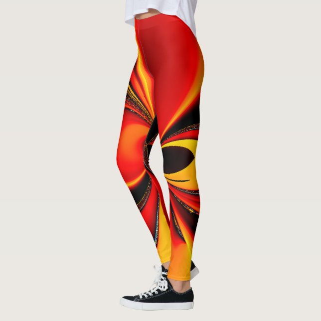 Orange Fury Fraktal  Leggings (Links)