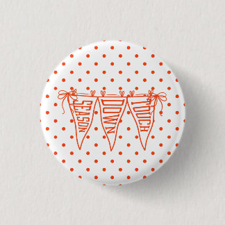 Orange Game Day Football-Wimpel-Bogen Button