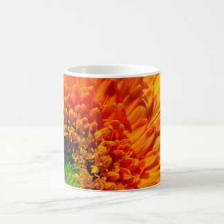 Orange Gänseblümchen-Kaffeetasse Tasse