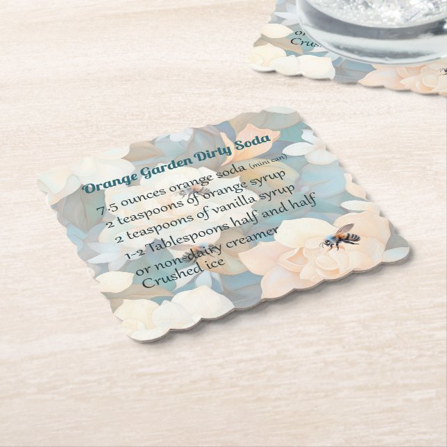 Orange Garden Dirty Soda Untersetzer (angewinkelt)