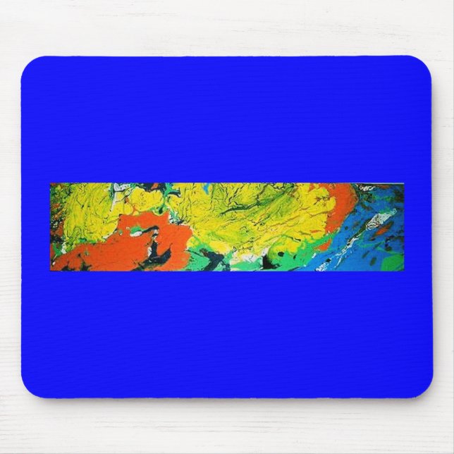 Orange Gator mit gelbem Afro Mousepad (Vorne)