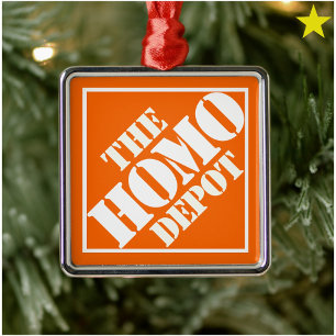 Orange Gay Homo Depot Schablone LGBTQ Lustiger Spr Ornament Aus Metall