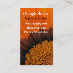 Orange Gazania Blume Business Card Visitenkarte