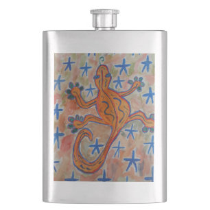 Orange Gecko Flachmann