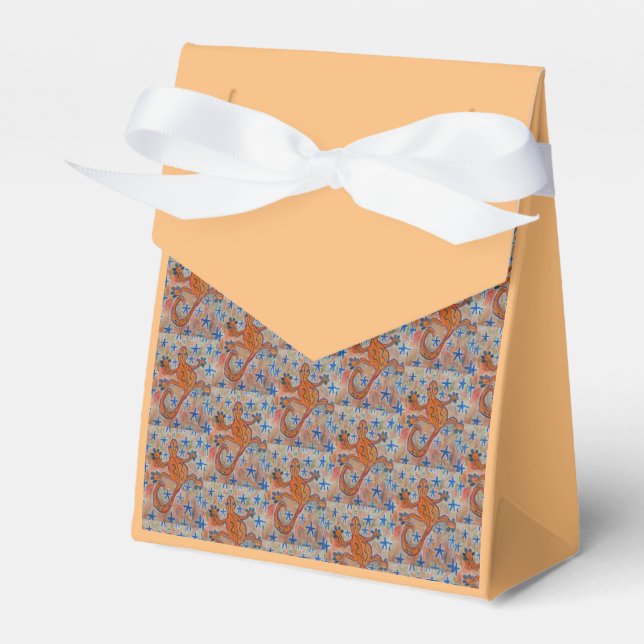Orange Gecko Geschenkschachtel (Vorderseite)
