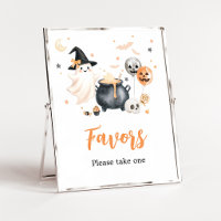 Orange Geist Little Boo Geschenkanhänger Schild