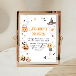 Orange Geist Little Boo Late Night Windeln Schild
