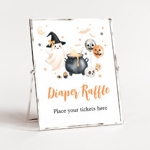 Orange Geist Little Boo Windel-Raffle-Schild Poster