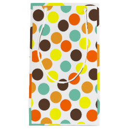 orange, gelb, braun, blaue Punkte Kleine Geschenktüte