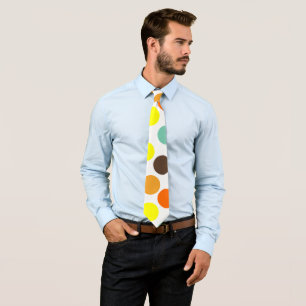 orange, gelb, braun, blaue Punkte Krawatte