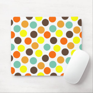 orange, gelb, braun, blaue Punkte Mousepad