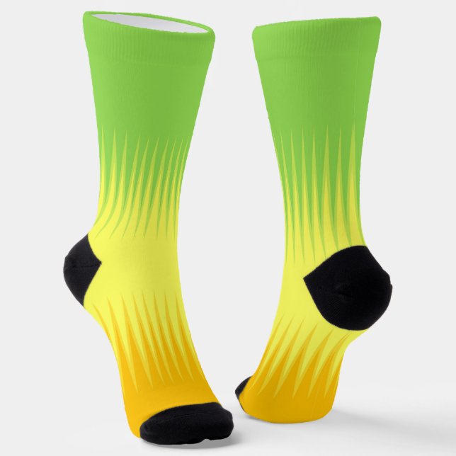 Orange Gelb Grün Socken (Gewinkelt)