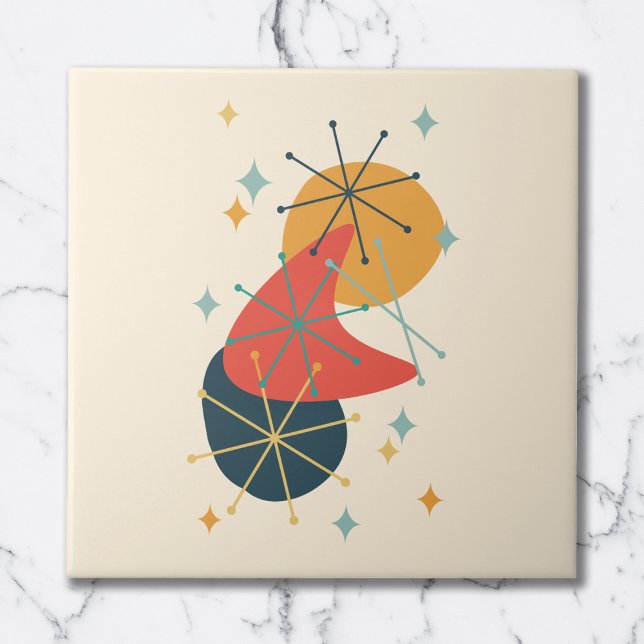 Orange, Gelb, Kohle Mitte des Abstrakten Jahrhunde Fliese (Von Creator hochgeladen)