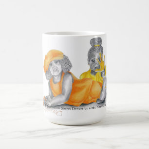 Orange Gelb-Schwester-Denver-Tasse Tasse