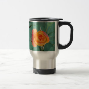 orange-gelbe Blume Reisebecher