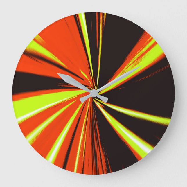 Orange/gelbe, farbige, farbige, farbige Uhr (Vorderseite)