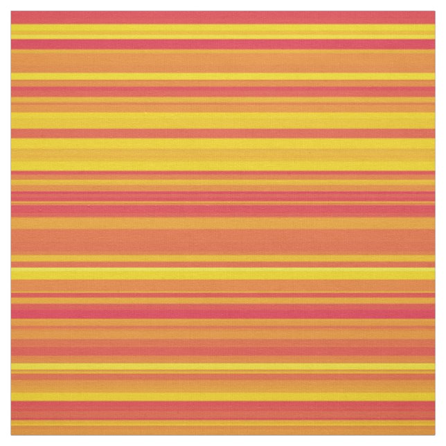 Orange Gelbe Rote Streifen Stoff (Muster)