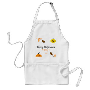 Orange gelber Herbst frohes Halloween Familie hinz Schürze