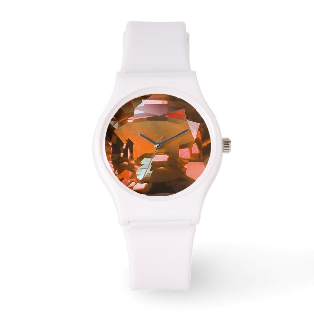 Orange Gem Armbanduhr (Vorderseite)
