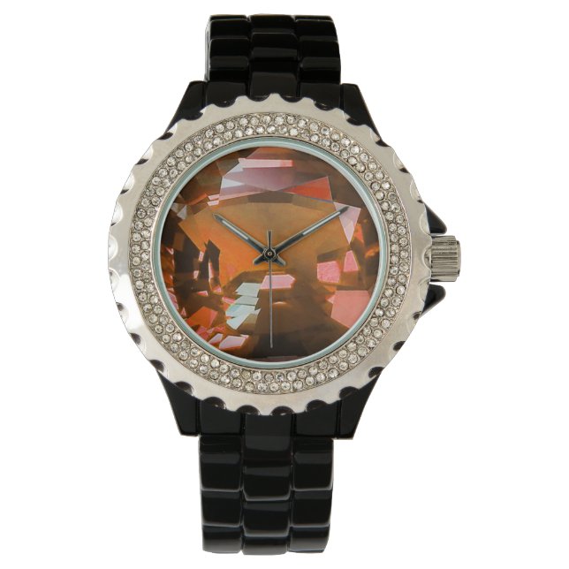 Orange Gem Armbanduhr (Vorderseite)