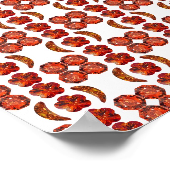 Orange Gemstone Art. Poster (Ecke)
