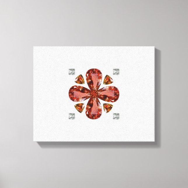 Orange Gemstone Diamond Art, Orange Leinwanddruck (Vorderseite)