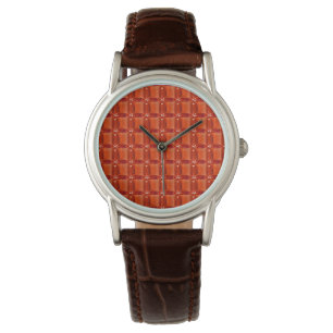Orange Gemstone Pattern Armbanduhr