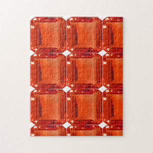Orange Gemstone Pattern Puzzle