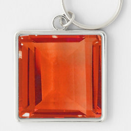 Orange Gemstone Pattern Schlüsselanhänger