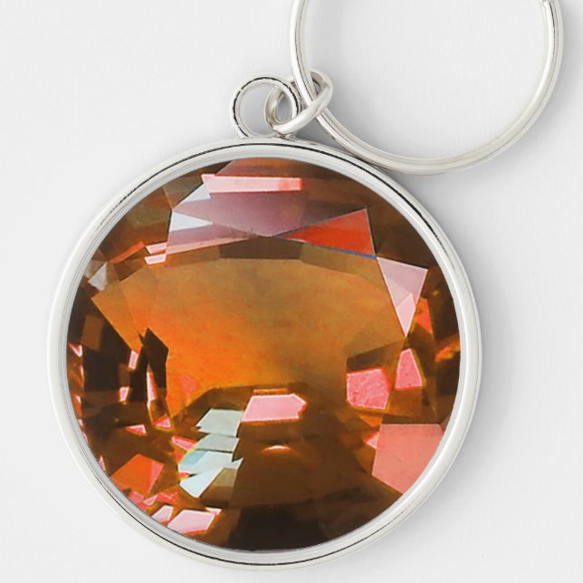 Orange Gemstone Schlüsselanhänger (Vorne)