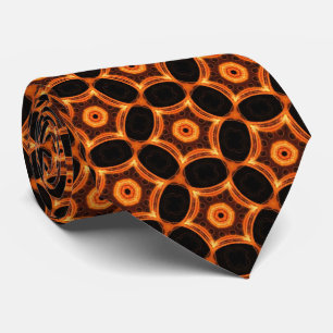 Orange Geometic Pattern Krawatte
