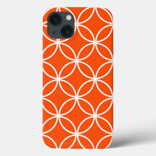 Orange Geometric Design Overlapping Circles iPhone 13 Hülle