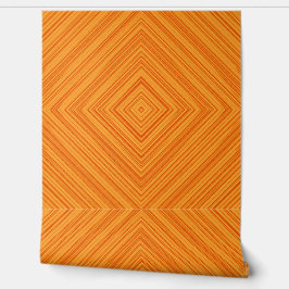 Orange Geometric Diamond Pattern Tapete