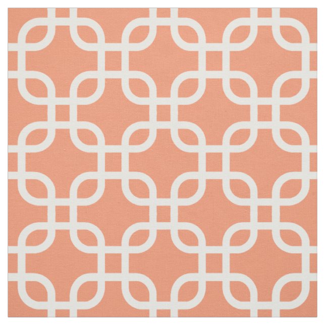 Orange Geometric Links Muster Stoff (Muster)
