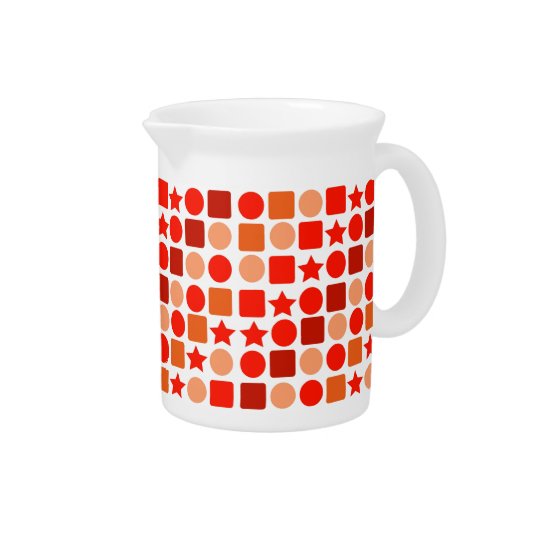 Orange Geometrics auf Getränk-Krug Getränke Pitcher