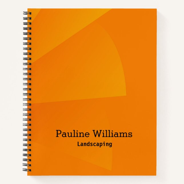 Orange geometrische Farbverlaufsmuster Notizbuch (Vorderseite)