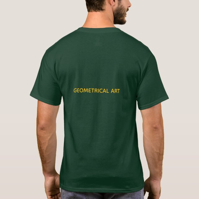 ORANGE GEOMETRISCHE KUNST T-Shirt (Rückseite)