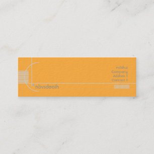 Orange geometrisches - dünn mini visitenkarte