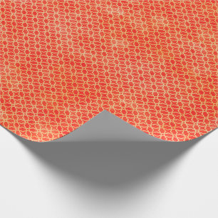 Orange geometrisches Muster Geschenkpapier