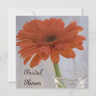 Orange Gerber Daisy Brautparty Einladung