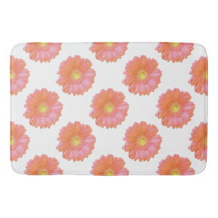 Orange gerbera daisy badematte