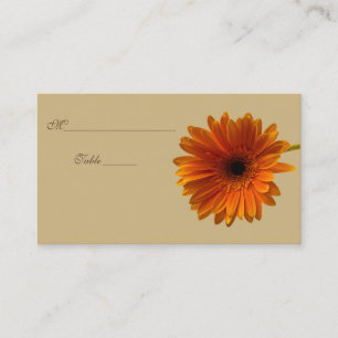 Orange Gerbera Daisy Besondere Anlass Platzkarte