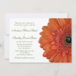 Orange Gerbera Daisy Blume Wedding Einladung